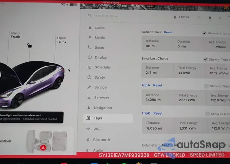 2021 Tesla Model 3 Standard Range Plus Rear-Wheel Drive from USA, damaged, VIN 5YJ3E1EA7MF939238